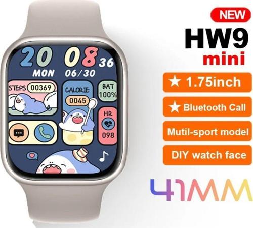 Özel Tasarım 41Mm Akıllı Saat Hw9 Mini 1.75 Ekran Hd İncee Bileklere Özel