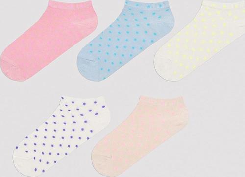 Multicolor Dots 5Li Patik Çorap
