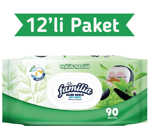 Yeşilin Tazeliği Islak Havlu Mendil 90x12 1080 Yaprak