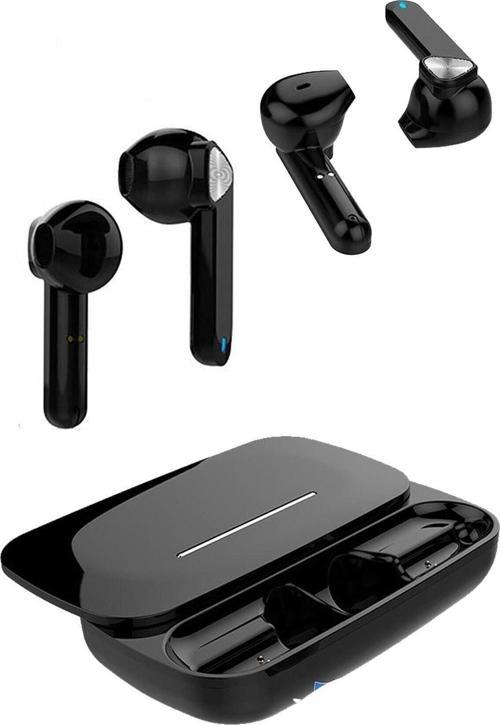True Wireless Siyah Kızaklı Bluetooth Kulaklık Version 5.0 Upgrade Sürüm