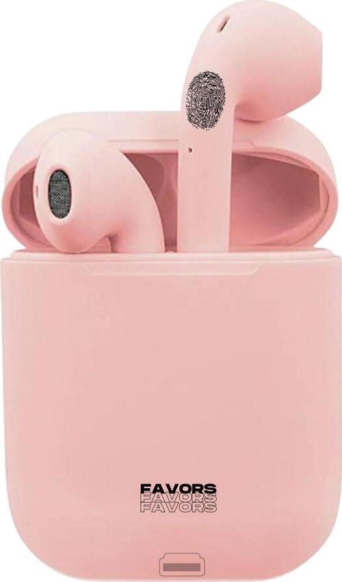 Ios Android Uyumlu Dokunmatik Bluetooth Kulaklık 8D Stereo Hd Ses İnpods Pembe