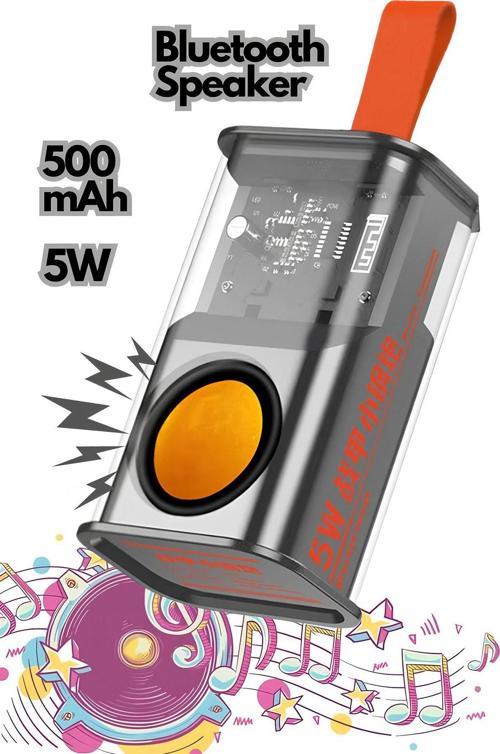Mini Işıklı Taşınabilir Bluetooth Speaker Ses Bombası 3D Yüksek Ses Kalitesi 5W 500 Mah D11 Hoparlör