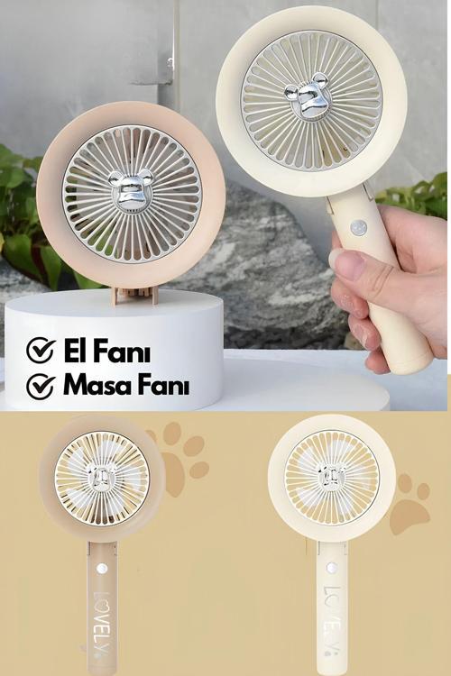 Şarjlı Mini El Fanı Ve Masa Fanı Soğutucu Pervane Taşınabilir Şarj Edilebilir Pratik Mini Vantilatör