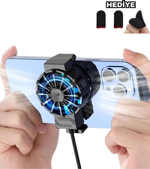 Telefon Soğutma Fanı Iphone Xiaomi Samsung Android IOs Uyumlu Soğutucu Oyun Hızlandırıcı Kablolu