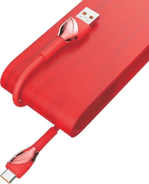 LDNIO LS662C 2 METRE TYPE-C ŞARJ & DATA KABLOSU KIRMIZI