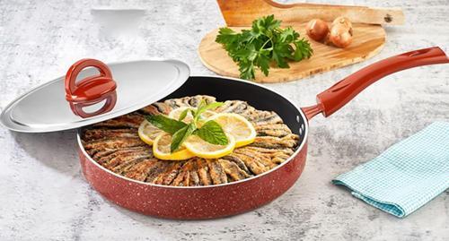 Kiremit Teflon Balık Tava 30 cm