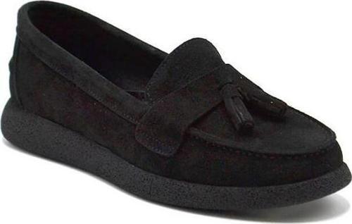23075604K PÜSKÜLLÜ NUBUK LOAFER DERİ KADIN AYAKKABI