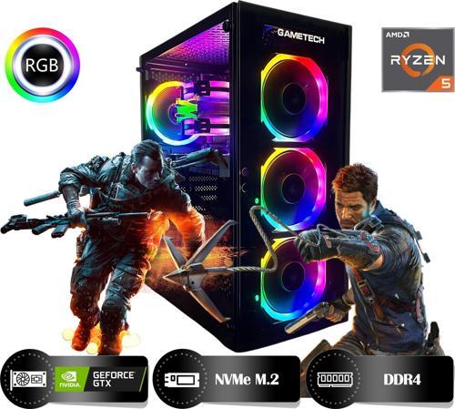 Ares HRA161650 Ryzen 5 5500 16GB Ram 500GB Nvme M.2 SSD GTX1650 4GB Masaüstü Oyuncu Bilgisayarı