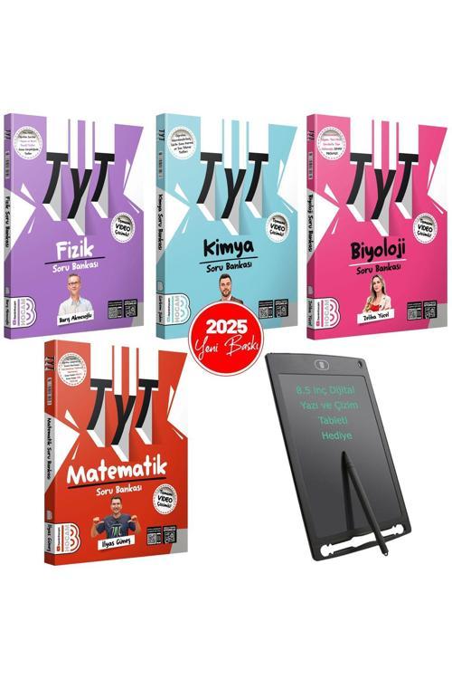 Benim Hocam Yayınları 2025 TYT Matematik-Fizik-Kimya-Biyoloji Çözümlü Soru Bankası-8.5"Pilli-Dijital Yazı Çizim Tableti