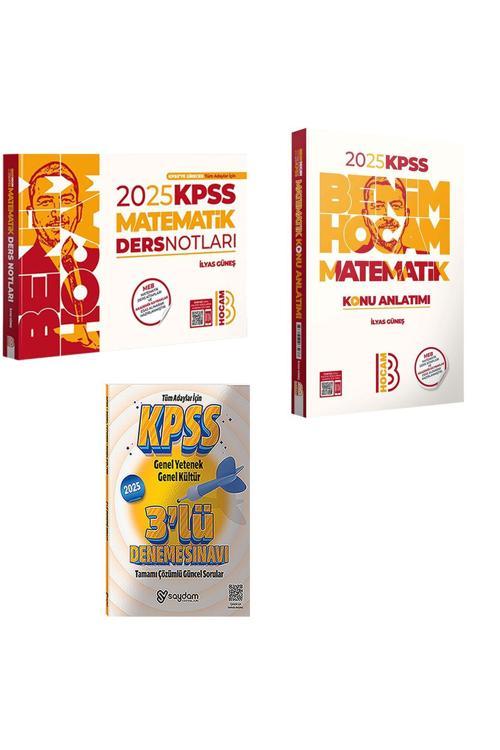 Benim Hocam Yayınları 2025 KPSS Matematik Ders Notları ve Konu Anlatımı-2025 GYGK 3 Deneme Hediye