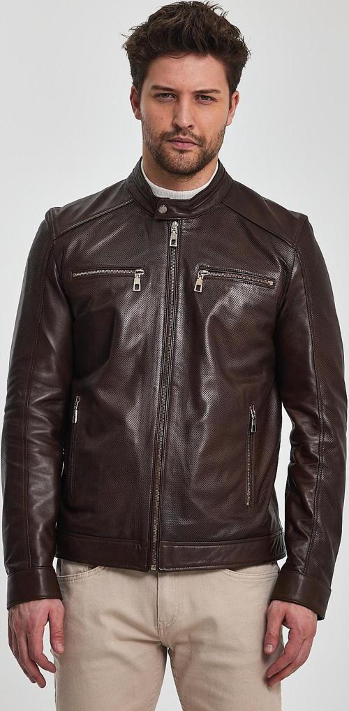 Lucas Kahverengi Deri Mont