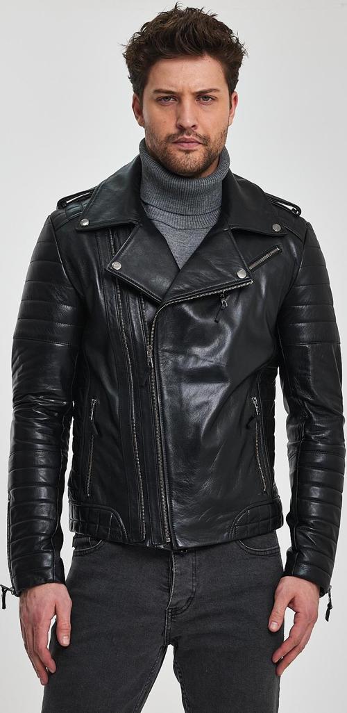 Roberto Siyah Deri Mont