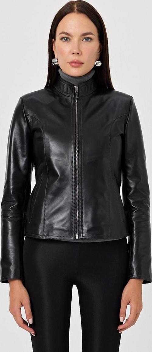 Antonella Siyah Deri Mont