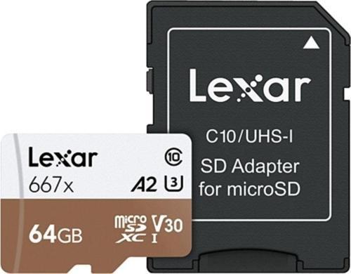 64Gb Professional 667X Uhs-I C10 U3 V30 A2 Microsd Hafıza Kartı Siyah