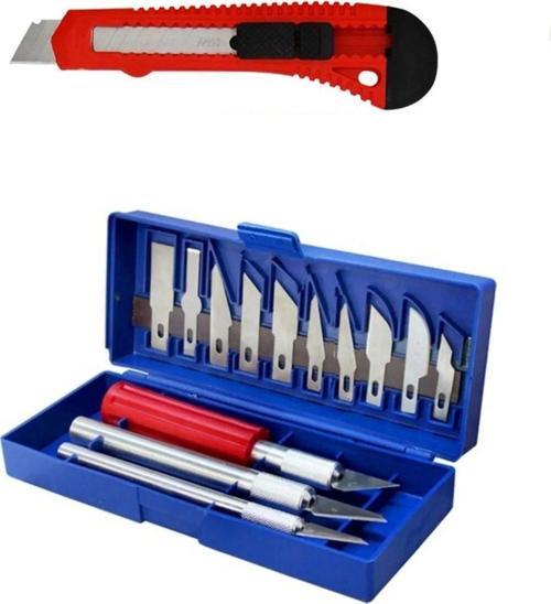 13 Parça Neşter Ucu Hobi Maket Bıçağı Falçata Ucu Neşter Seti Kutulu Bistro Katetuar Bistüri