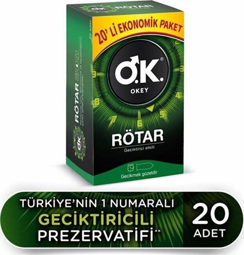 Okey Rotar Prezervatif 20' Li Ekonomik Paket