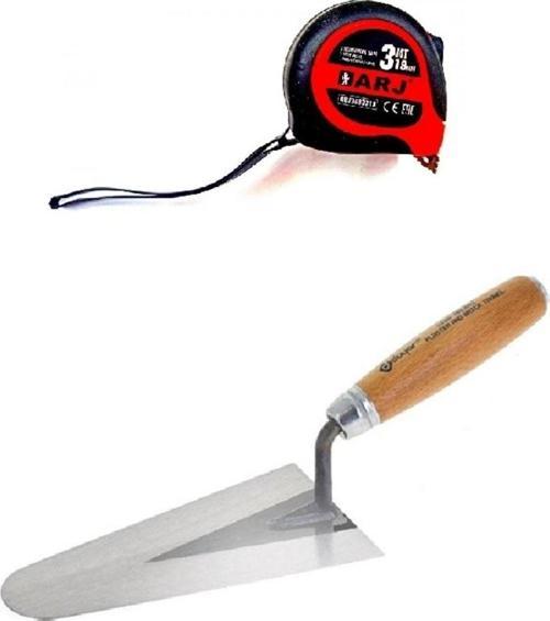 Inşaatcı Harç Malası Sıvacı Malası 22Cm 3 Metre 2Li Set