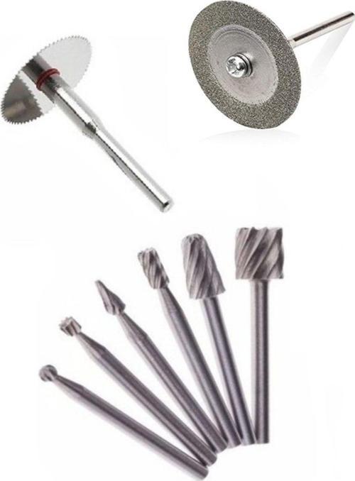 Shop Dremel Proxxon Uyumlu Ahşap Oyma Elmas Kesici Mini Kesici 10Lu Hobi Seti
