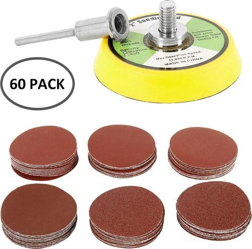 Dremel Proxxon Uyumlu Benzeri Gravür Makinesı Için 5Cm Çırt Taban Zımpara Seti 60 Adet Zımparalı Set