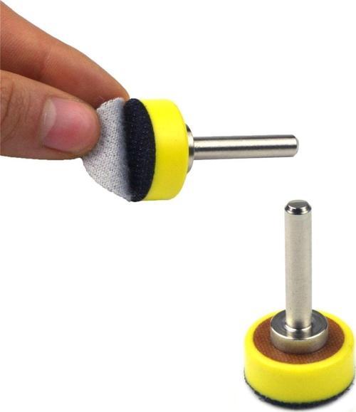 Dremel Tarzı Gravür Makineleri Için Mini Cırtlı Zımpara Tabanı 3.17Mm Sap 25Mm Pad