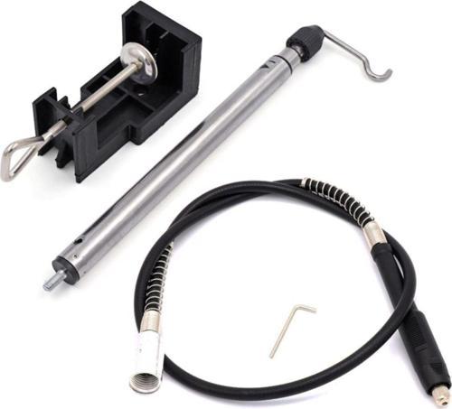Dremel Benzeri Mini Taşlama Makinası Için Masa Asma Aparatı Spiral Uzatma Hortum Seti