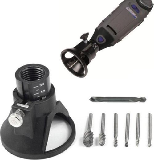 Dremel Ve Benzeri Mini Avuç Taşlama Için Dik Delme Aparatı Matkap Ucu Freze Uç Seti