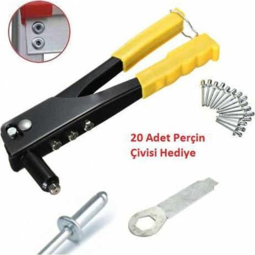 Pop Perçin Makinası Metal Perçin Tabanca Aleti Perçin Civili 4 Başlıklı Mekanik Hobi Professional