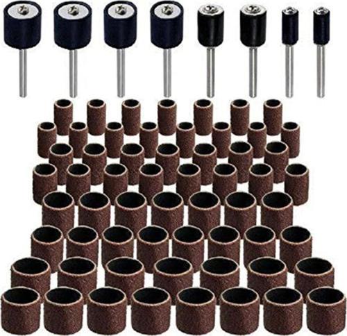 51 Adet 11 Adet Davul Zımpara Kiti Dremel Için Kauçuk Davul Mandrel Ve Silindir Zımpara Seti