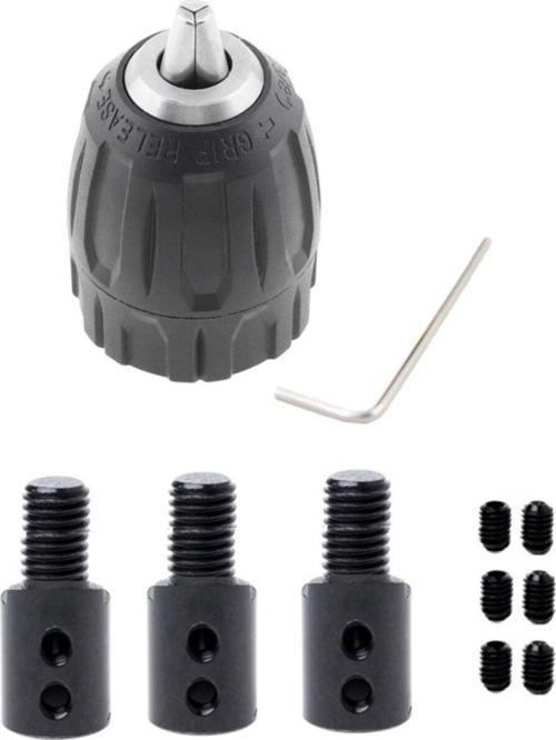 Anahtarsız Supra Plastik Mandren Otomatik Mandrel Okul Proje Hobi 3Lü Motor Mil Kaplinli 3/8Mm 10Mm