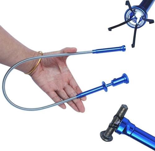 Spiral Esnek Mıknatıslı Işıklı Kancalı Kıskaç 62Cm Manyetik Vida Tutucu Güçlü Çelik Çene