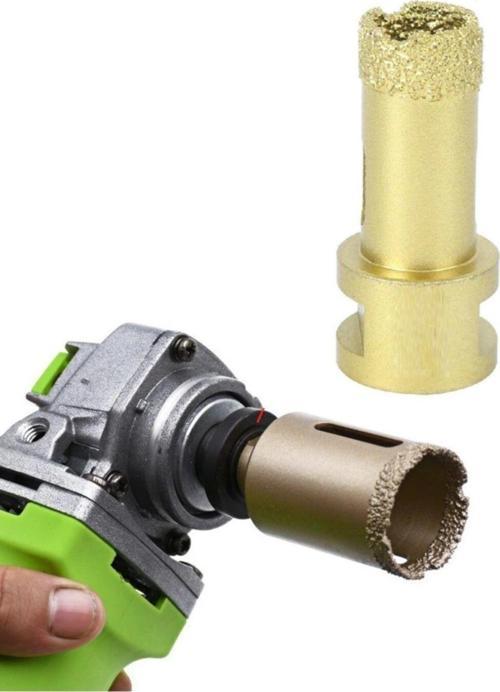 Mermer Granit Fayans Beton Delme Pancı 8Mm Sarı Elmas Karot Vakum Kaynaklı Elmas Karot Sondaj Ucu