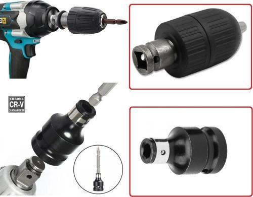Somun Sökme Sıkma Makinesi Için 10Mm Mandren Ve Bits Adaptör Seti 1/2 Hex (Torklu Makinalar İçin)