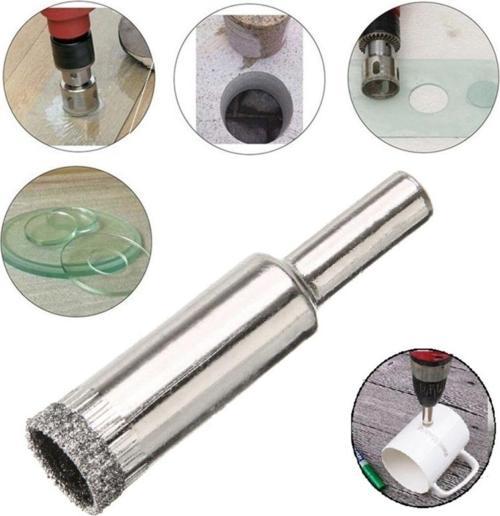 Mermer Granit Fayans Porselen Cam Yuvarlak Delme Pancı 12Mm Elmas Uçlu Delik Açma Karot Matkap Ucu