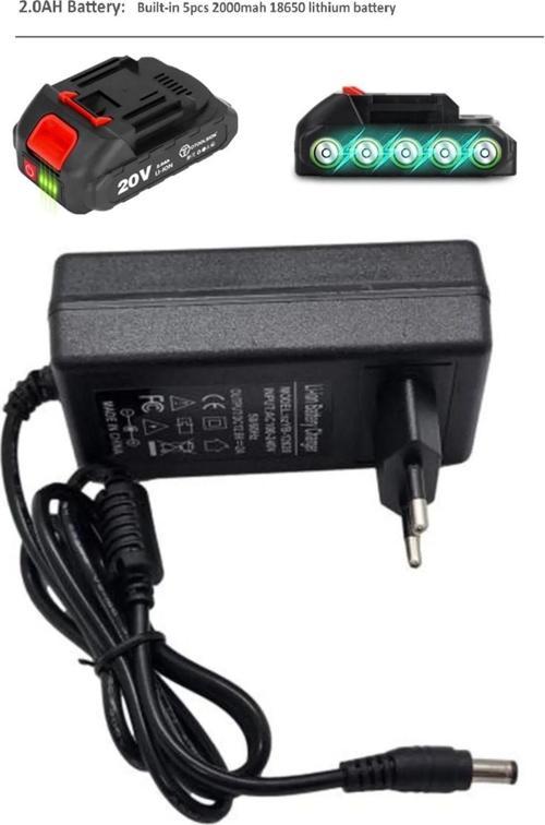 Şarjlı Matkap Için Batarya Şarj Adaptörü 12 Volt 14V 18V 20V 48V 58V Li-On Pil Şarj 200Mah Üniversal