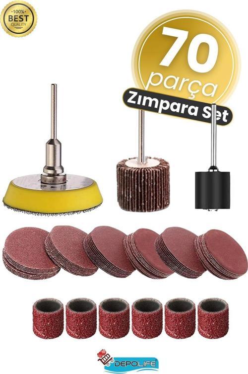 Mini Gravür Makineleri Için Mop Cırt Taban Flap Disk Silindir Zımpara Seti 70 Parça Takım