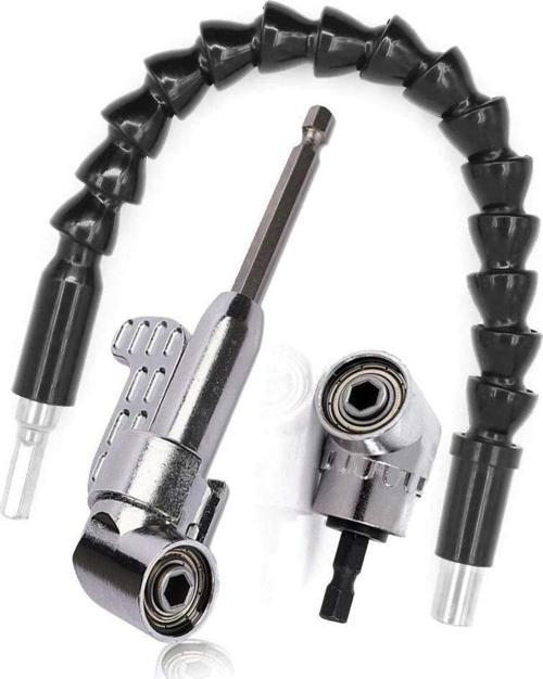 105 Derece 1/4 Inç Dik Açılı Matkap Adaptörü Altıgen Şaftlı Tornavida Açılı Uç Tutucu Kör Vidalama