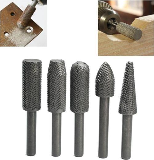 Matkap Için Eğe Törpü Seti Ahşap Metal Ince Diş Aşındırma Törpüleme Freze Uç Seti 5 Parça