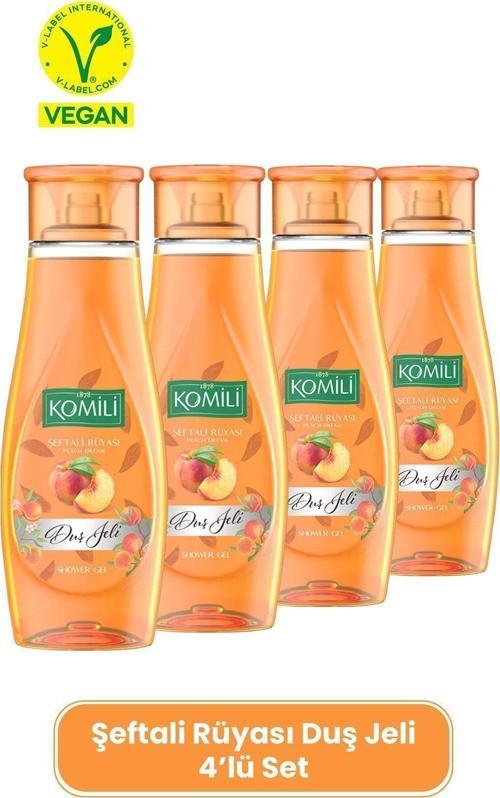 Şeftali Rüyası Vegan Duş Jeli 4'Lü Set - Şeftali Ve Yaz Meyveleri Kokulu - 4 X 500 Ml