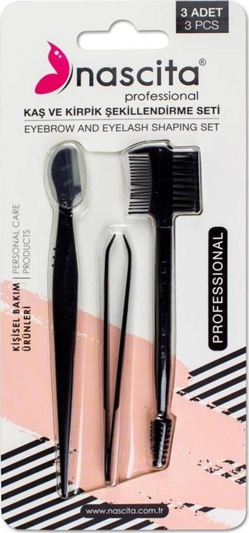 3lü Set (Ustura,Cımbız,Çift Taraflı Kaş Fırçası) - 15