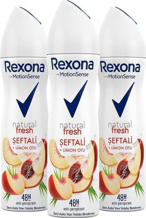 Natural Fresh Şeftali Ve Limon Otu Kadın Deodorant Sprey 150 Ml X3