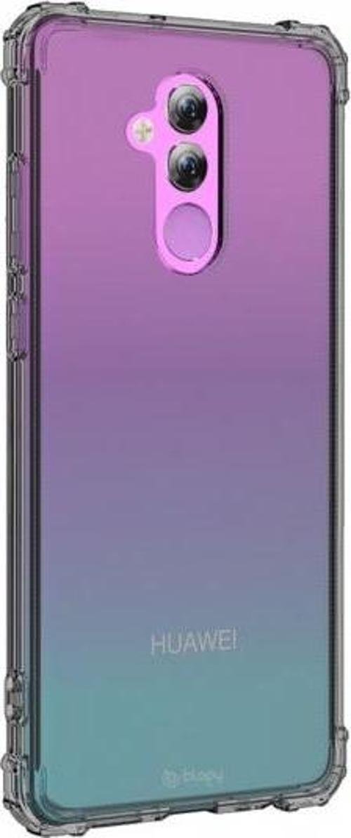 Mate 20 Lite ile Uyumlu Crystal Fit Kılıf Smoke Black