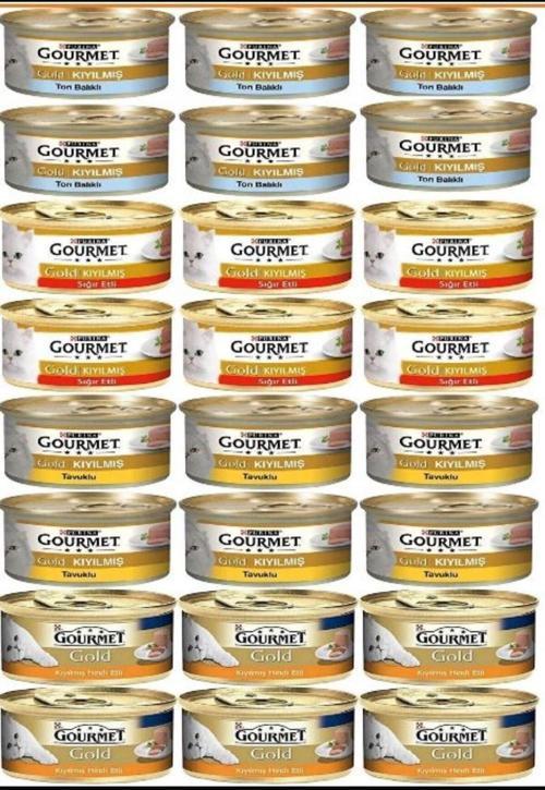 Gourmet Kıyılmış Karışık Kedi Konserler 85. Gr 24 Lü Paket