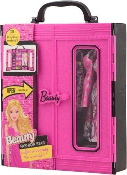Beauty Elbise Takı Gardrop Seti 30 Parça Gardolap Oyuncak