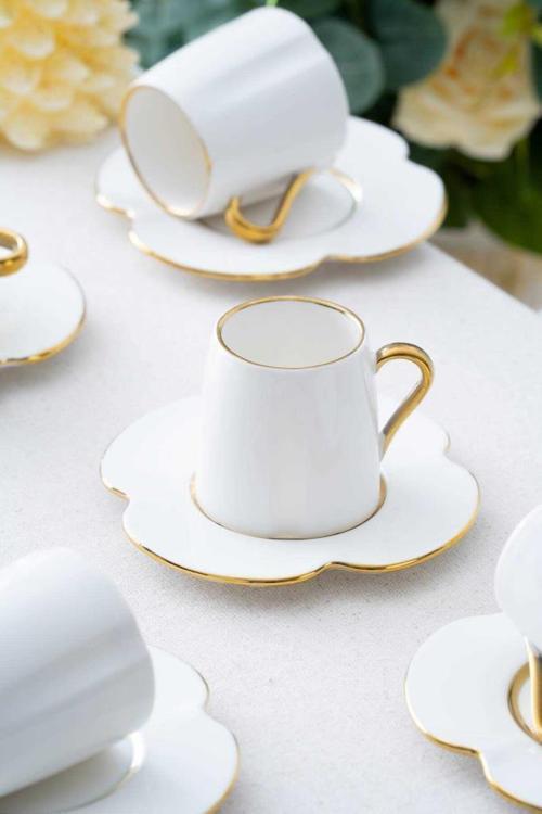 SCT-06172 Lotus 6lı Kahve Fincanı Takımı