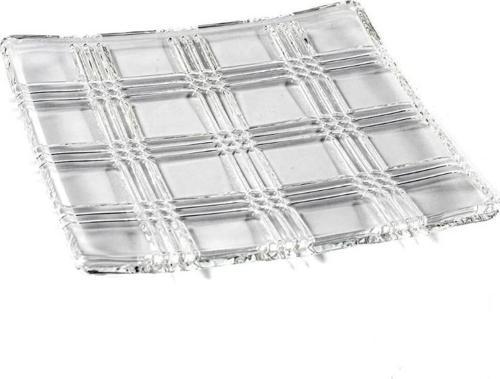Kare Şerit 6lı Cam Tabak 17x17x2cm P281.370428