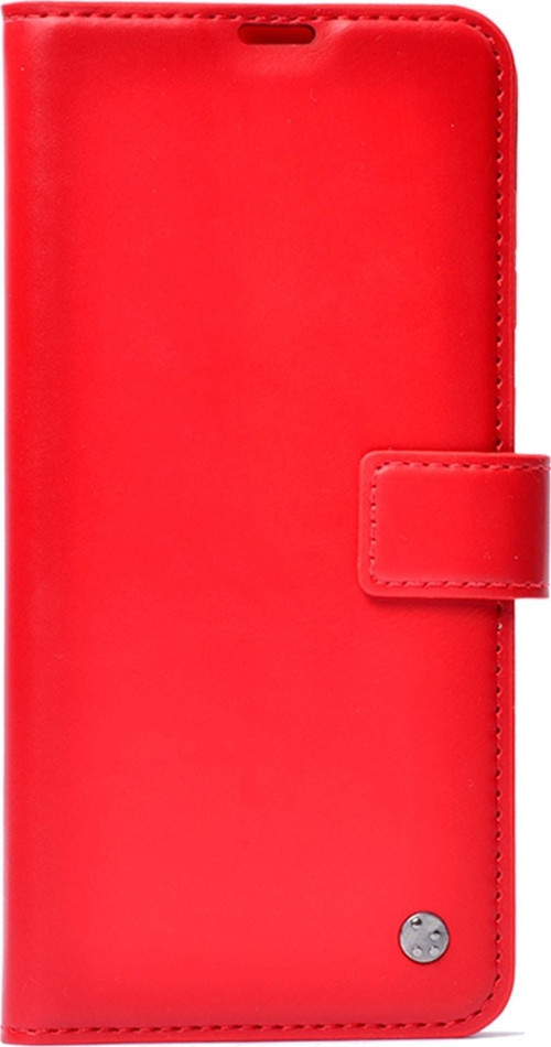 Samsung Galaxy A70 Deri Deluxe Kapaklı Cüzdanlı Kılıf - Kırmızı