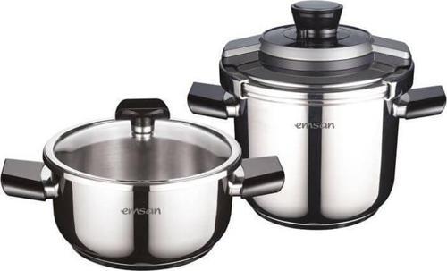 Fastcook 4-7 lt Düdüklü Tencere Seti Gri Siyah