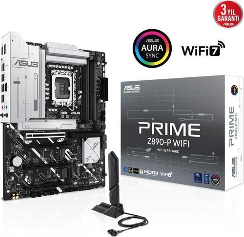 PRIME Z890-P Intel Z890 LGA1851 DDR5 7600 DP HDMI Type-C 4x M2 USB3.2 AURA RGB 2.5Gbit LAN ATX 14+1+2+1