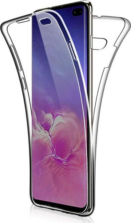 Samsung Galaxy S10 Kapak 360 Derece Ön ve Arka Tam Koruma Şeffaf Silikon Kılıf