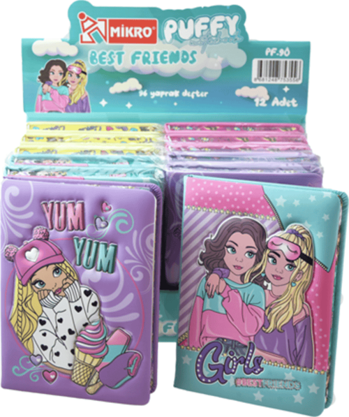 Not Defteri Puffy Best Frİends Pf-90 (12 Li Paket)